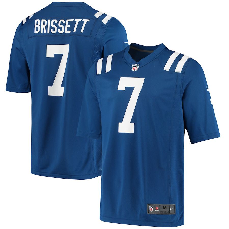 Men Indianapolis Colts #7 Jacoby Brissett Nike Royal Game Team Player NFL Jersey